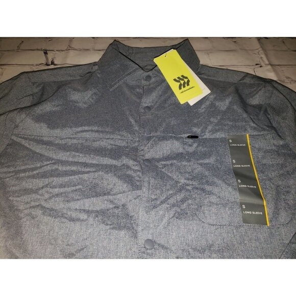 Nwt Mens Small All In Motion Blue Moisture Wicking Quick Dry Travel Shirt - Picture 3 of 4